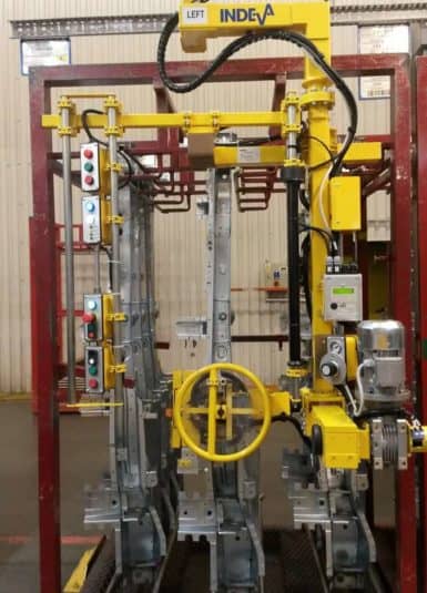 El manejo de objetos incómodos como los ejes traseros ya no es un problema. Utilizando los innovadores sistemas de Scaglia INDEVA, estos componentes también se pueden mover.