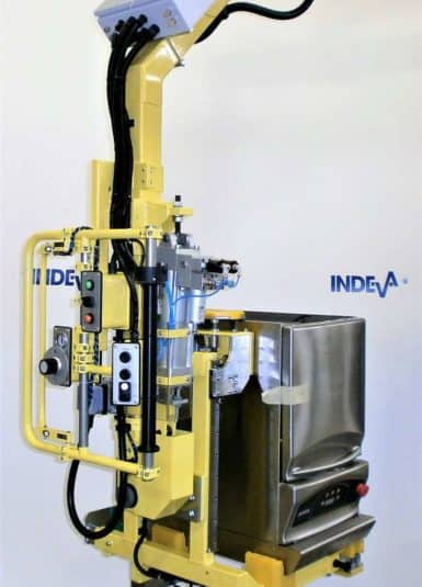 Electrodomésticos Un manipulador industrial INDEVA, además de facilitar la manipulación de electrodomésticos, puede conectarse vía Wi-Fi a App-Indeva, para transmitir datos de la máquina en tiempo real a un dispositivo remoto.