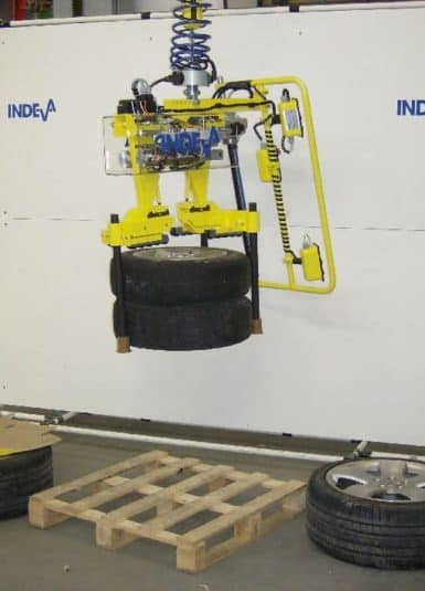 Ruedas Los manipuladores industriales de INDEVA representan una de las soluciones más avanzadas de la industria automotriz para el tratamiento de ruedas a lo largo de la cadena de montaje para el manejo de ruedas de una manera totalmente económica y precisa.