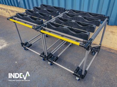 Gracias a una acurada simulación 3D de nuestros carros de kitting, podemos ofrecer una amplia gama de expositores y soluciones de almacenamiento a medida, ayudar a su organización y mantener su equipo y sus componentes, incluso los más delicados.